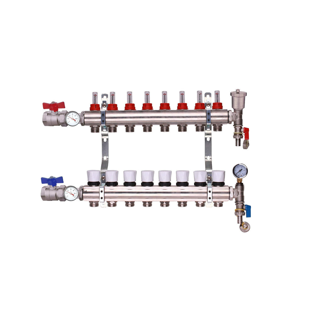 ZL-112508TK | 8-Port Manifold - Brass/Nickle