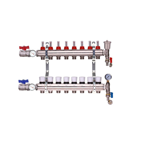 ZL-112508TK | 8-Port Manifold - Brass/Nickle