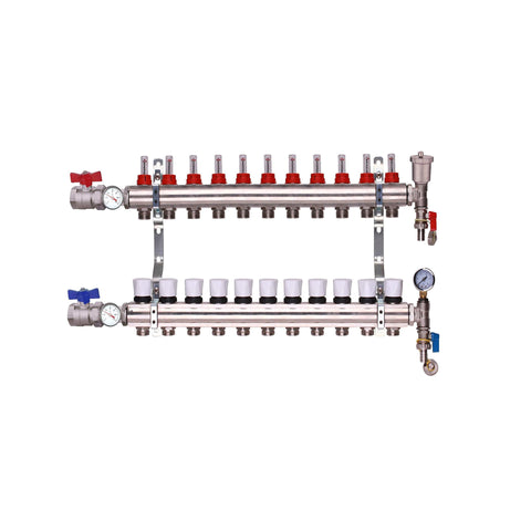 ZL-112511TK | 11-Port Manifold - Brass/Nickle