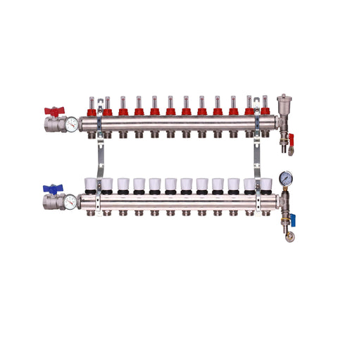ZL-112512TK | 12-Port Manifold - Brass/Nickle