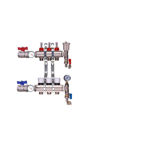 ZL-112503TK | 3-Port Manifold - Brass/Nickle