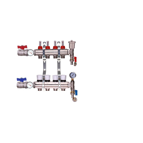ZL-112504TK | 4-Port Manifold - Brass/Nickle