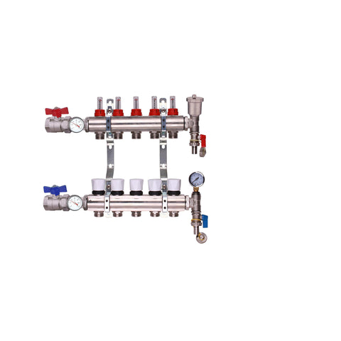 ZL-112505TK | 5-Port Manifold - Brass/Nickle