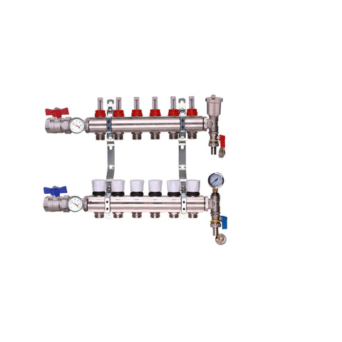 ZL-112506TK | 6-Port Manifold - Brass/Nickle